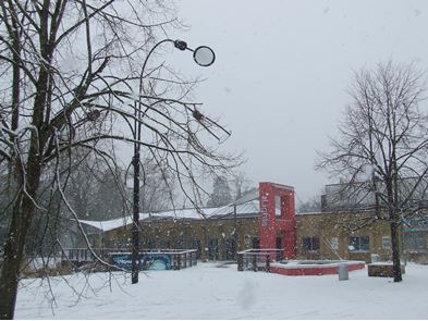 Snow at the venue 2009